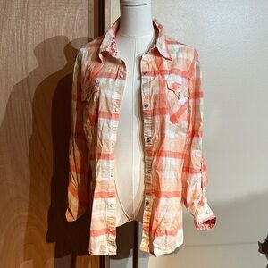 Roper Vibrant Orange flannel Shirt